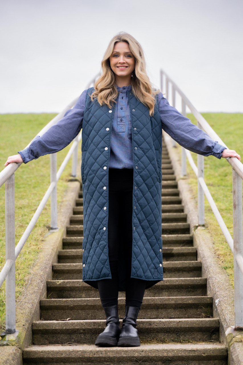 Derbe Quiltby Vest Damen Jacke Navy Blau Nachhaltig