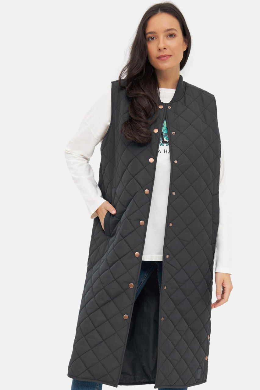 Derbe Quiltby Vest Damen Jacke Schwarz Black Nachhaltig