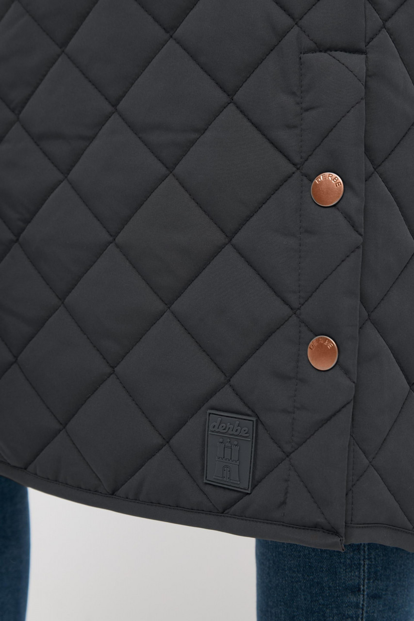 Derbe Quiltby Vest Damen Jacke Schwarz Black Nachhaltig