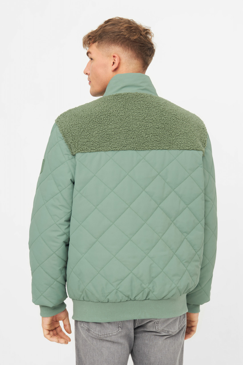 Derbe Steppjacke Quiltholm Herren Grün Gefüttert