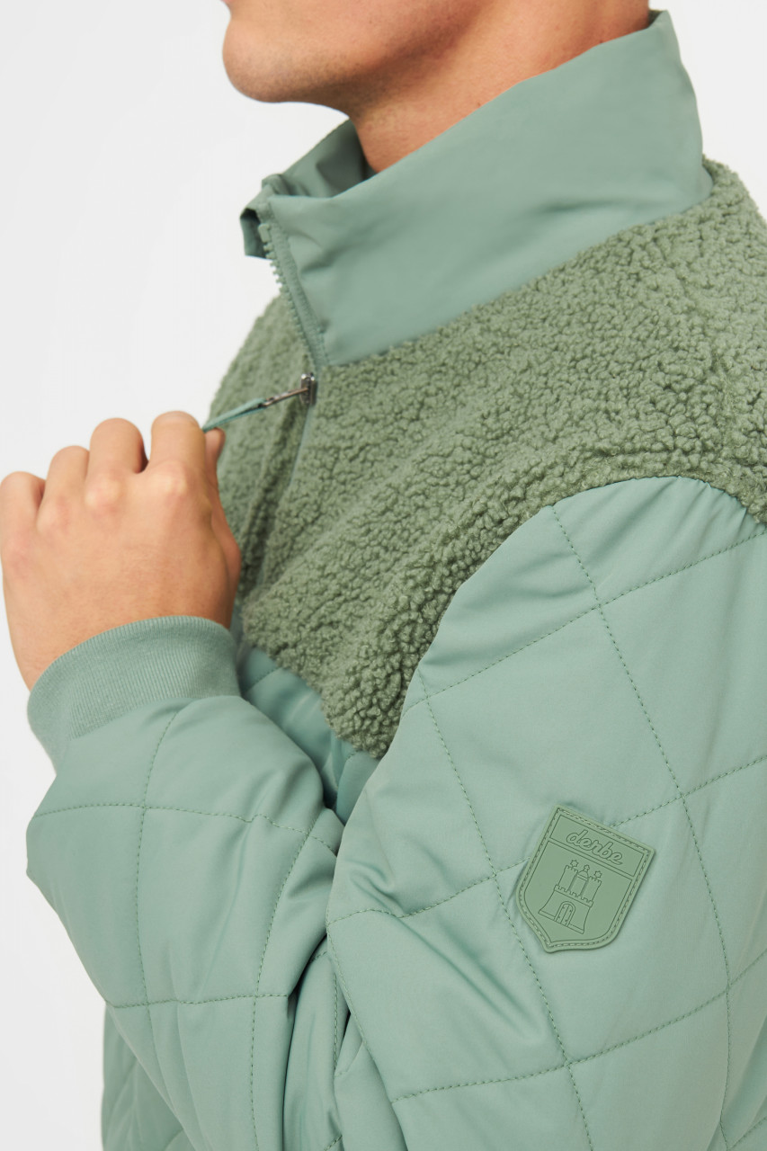 Derbe Steppjacke Quiltholm Herren Grün Gefüttert