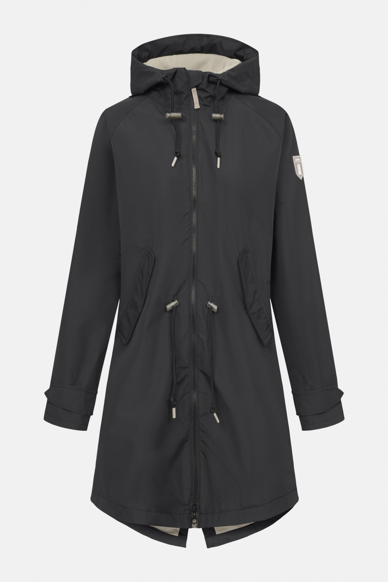 Derbe Regenjacke Ripby Damen Schwarz Ripstop