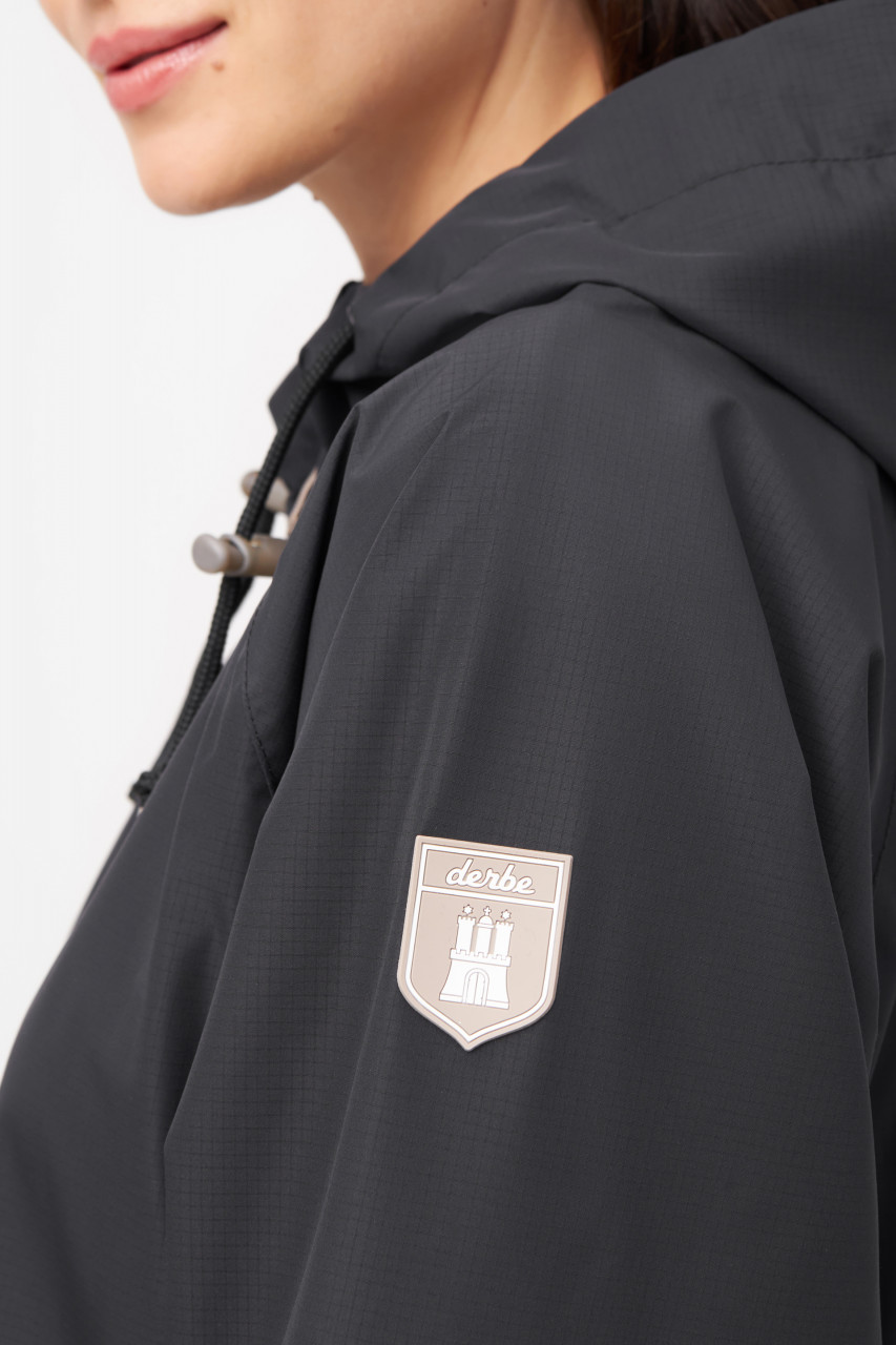 Derbe Regenjacke Ripby Damen Schwarz Ripstop