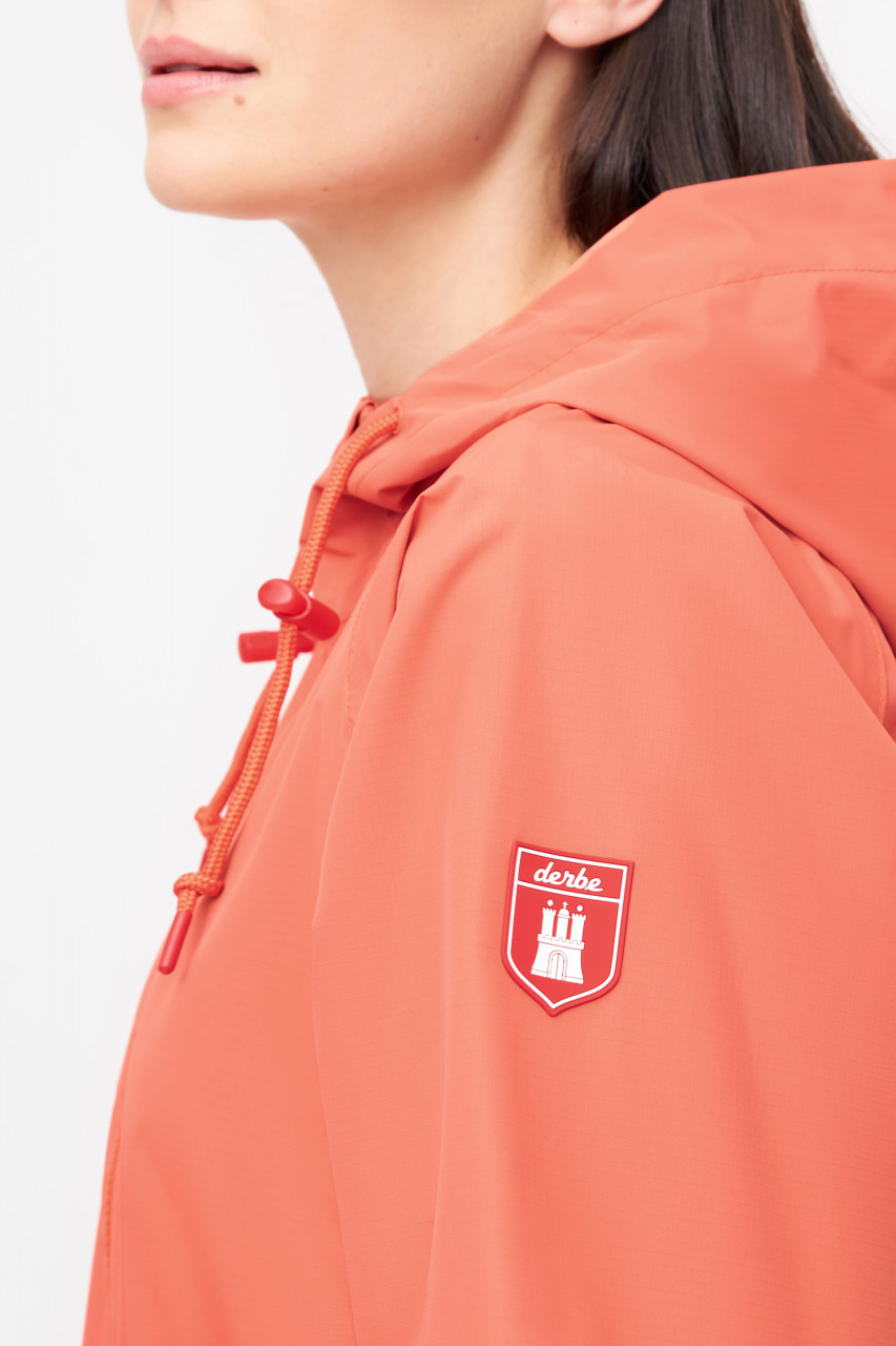 Derbe Regenjacke Ripby Damen Orange Ripstop