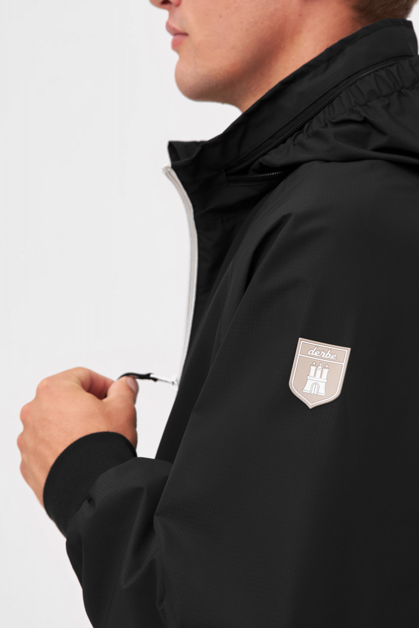 Derbe Regenjacke Ripby Herren Schwarz Ripstop