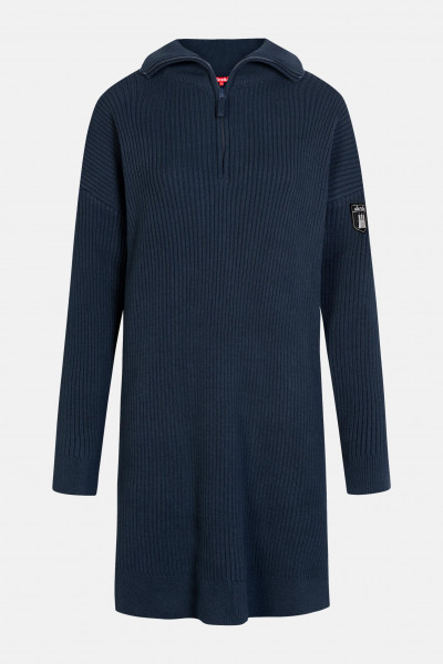 Derbe Rippie Gots Organic Damen Troyer Kleid Rippstrick Navy Dunkelblau Derbe Rippie Gots Organic Damen Troyer Kleid Rippstrick Navy Dunkelblau