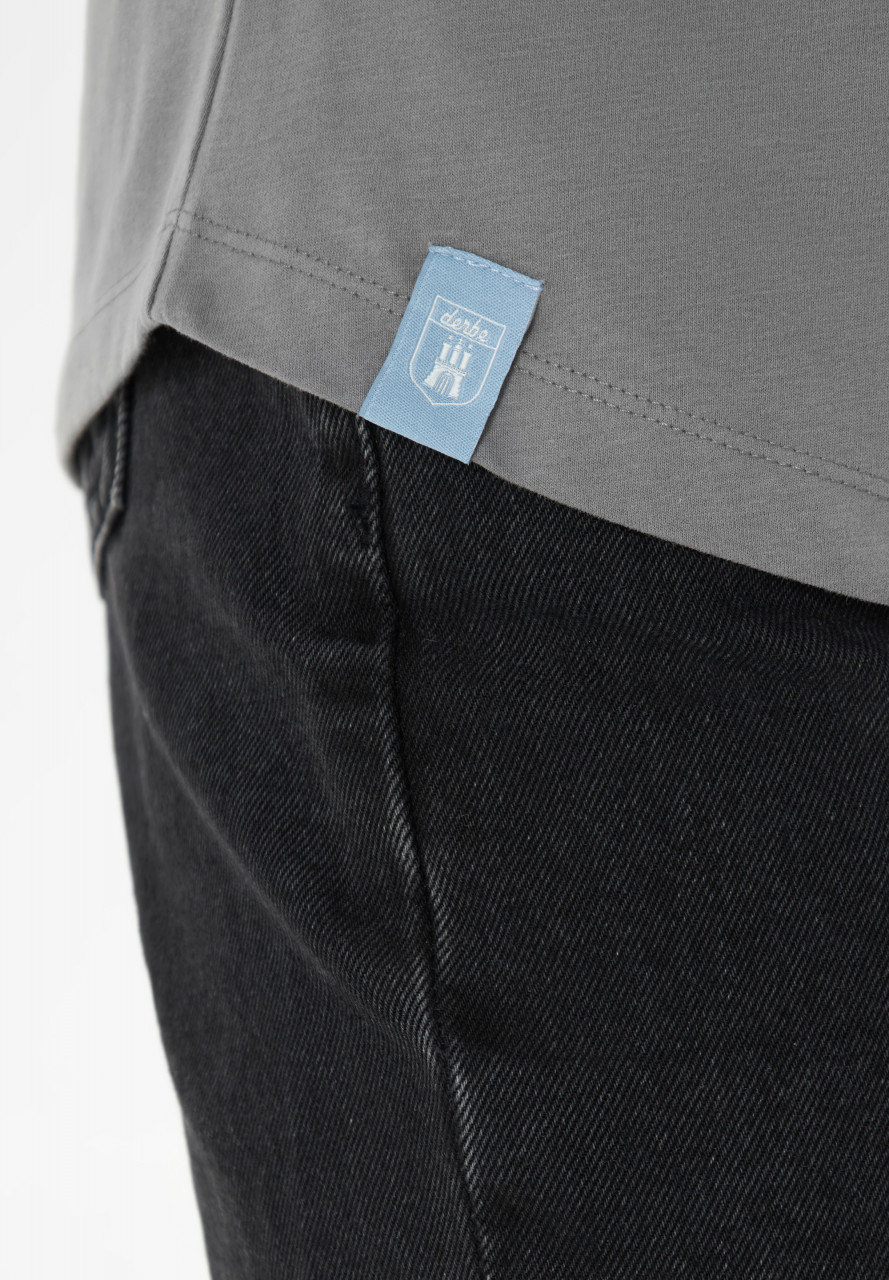 Derbe T-Shirt Robbe Collage Damen Grau