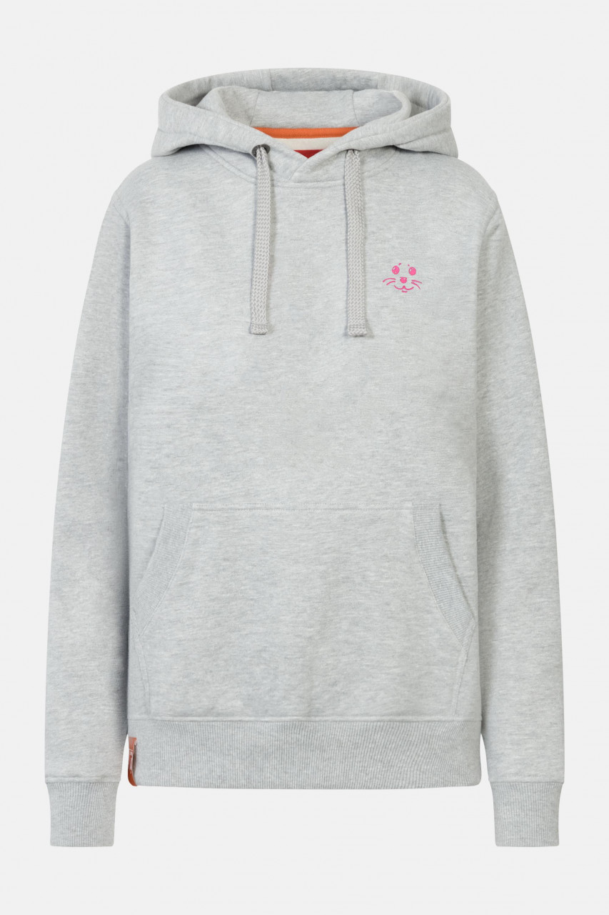 Derbe Robbenschnute Damen Hoodie Grau