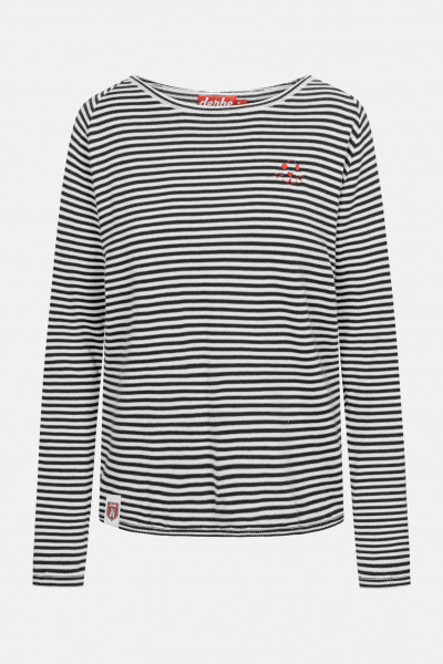 Derbe Robbenschnute Damen Pullover Gestreift Navy Dunkelblau Weiß Nachhaltig Derbe Robbenschnute Damen Pullover Gestreift Navy Dunkelblau Weiß Nachhaltig