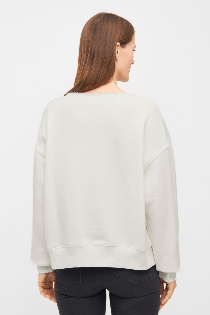 Derbe Sweatshirt Robbenschnute Damen Weiß Crewneck