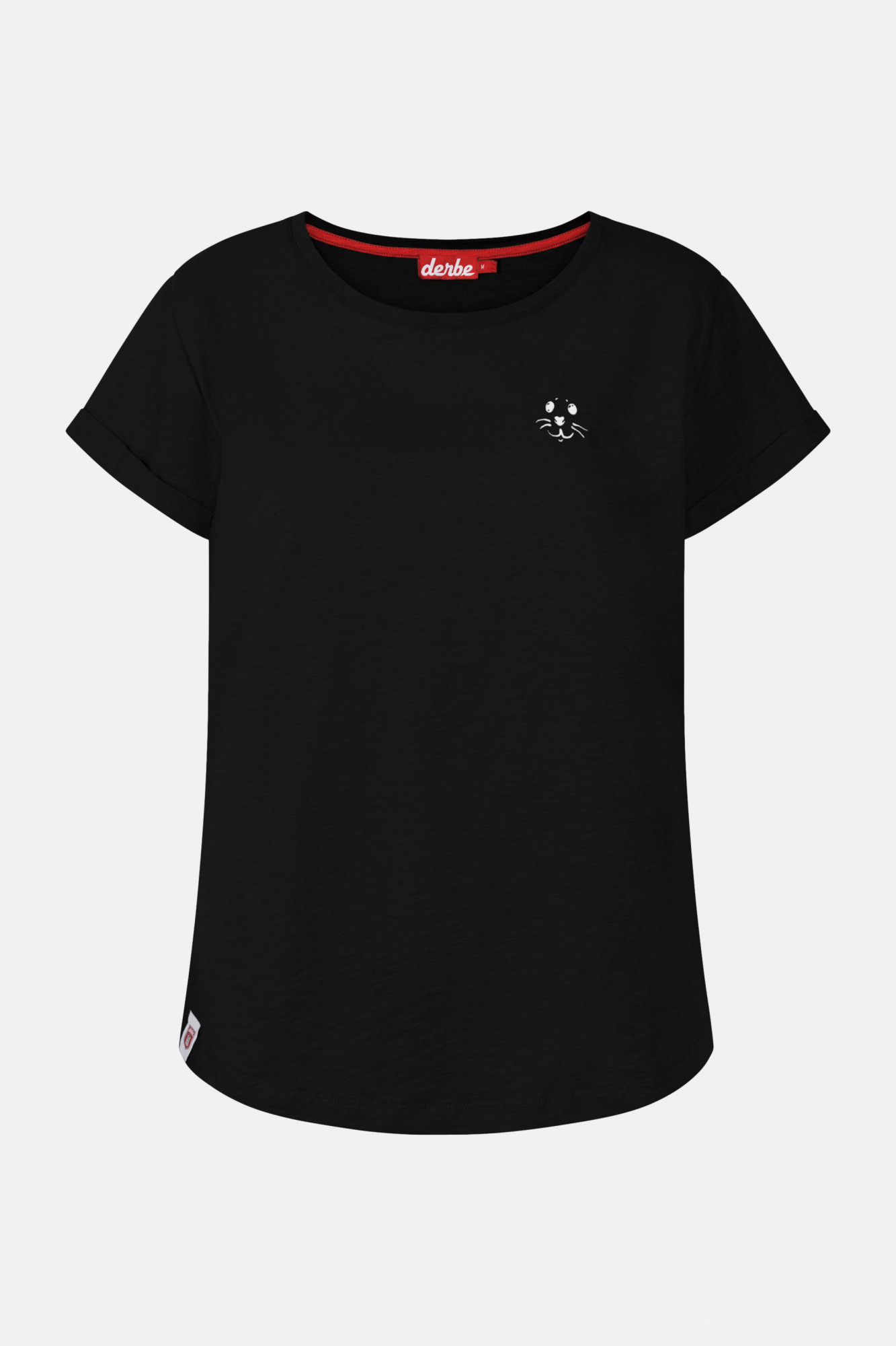 Derbe Robbenschnute Damen T-Shirt Schwarz
