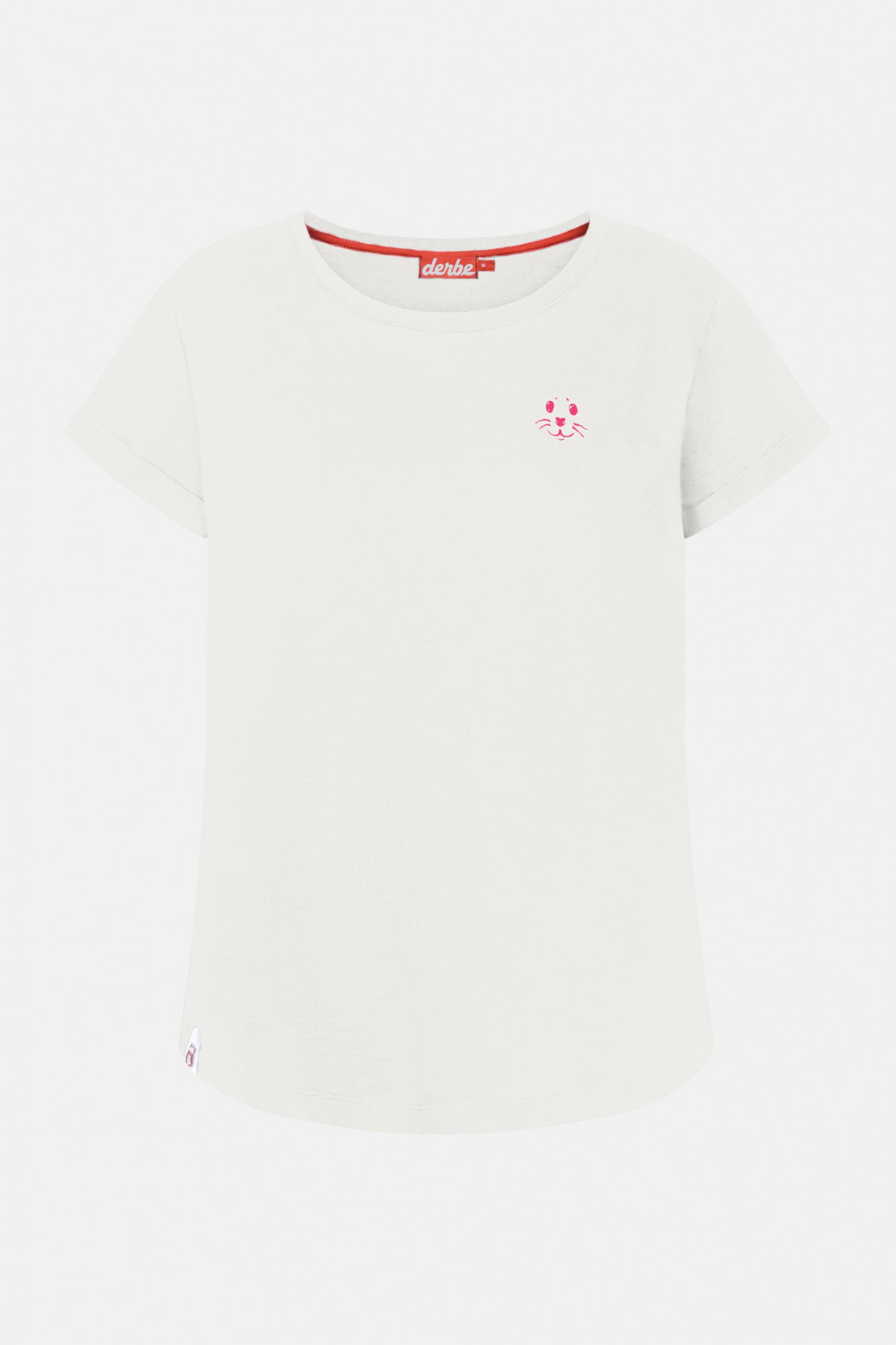 Derbe Robbenschnute Damen T-Shirt Weiß