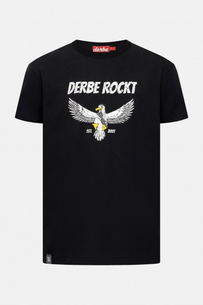 Derbe T-Shirt Rockmöwe Herren Schwarz GOTS Organic