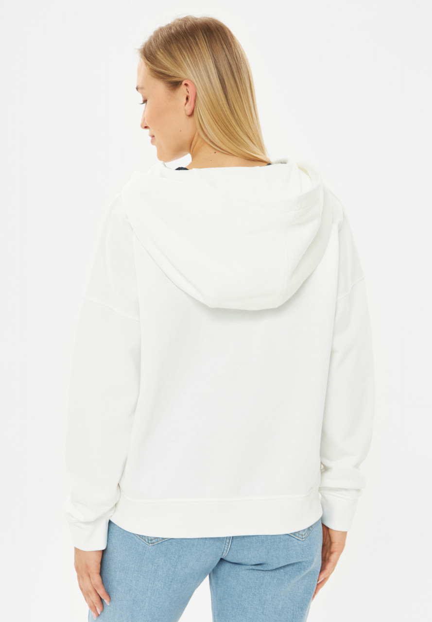 Derbe Hoodie Sweatjacke Rosenanker Damen Weiß