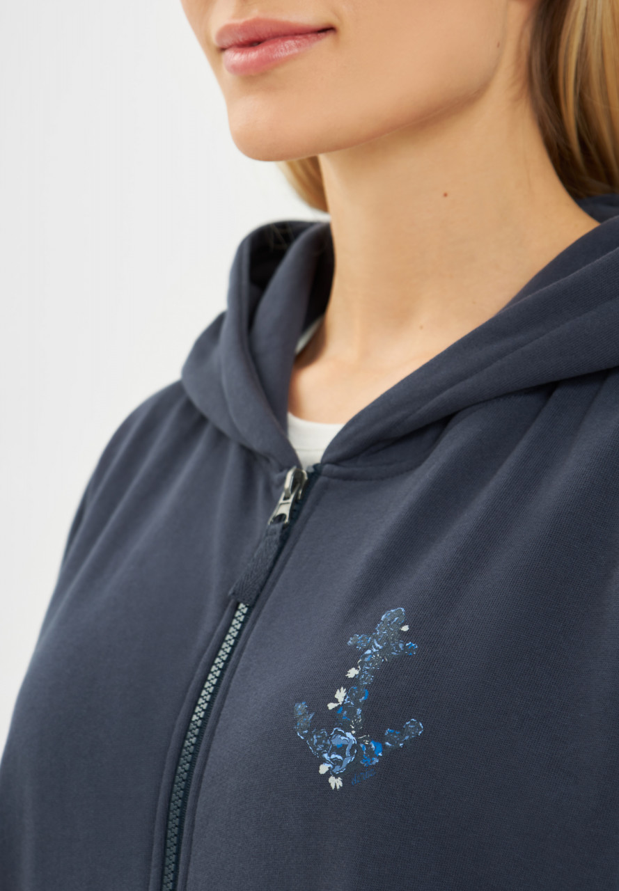 Sweatjacke Damen Mit Anker Derbe Hoodie Sweatjacke Rosenanker