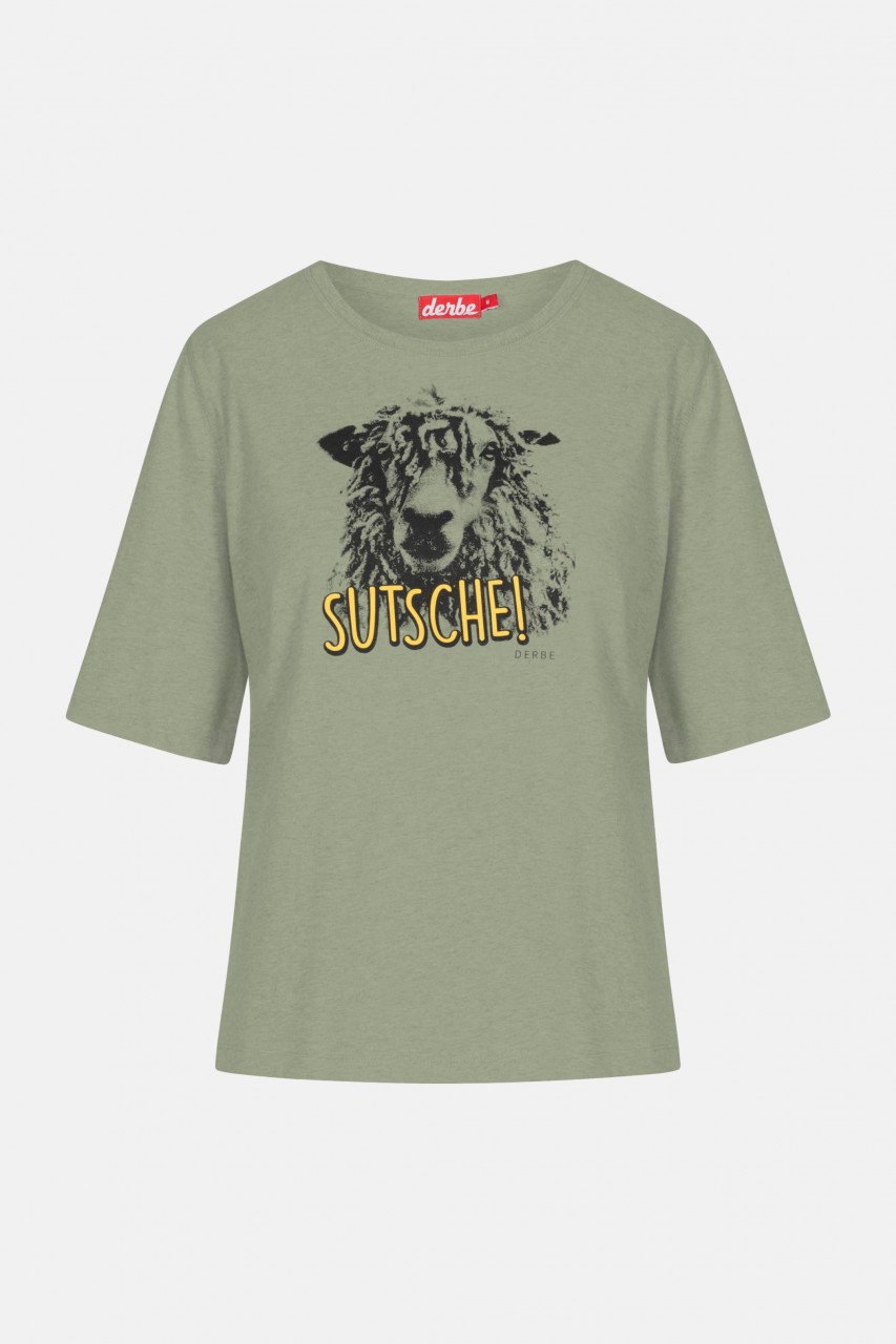 Derbe Schaap Sutsche Damen T-Shirt Lily Pad Grün Schaf