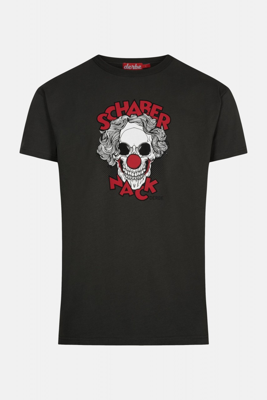 Derbe Schabernack Herren T-Shirt Phantom Schwarz Clown