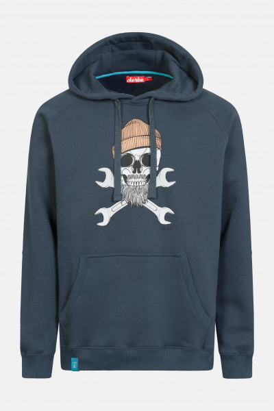 Derbe Schädel Herren Hoody Nach Fest Kommt Ab Navy Dunkelblau