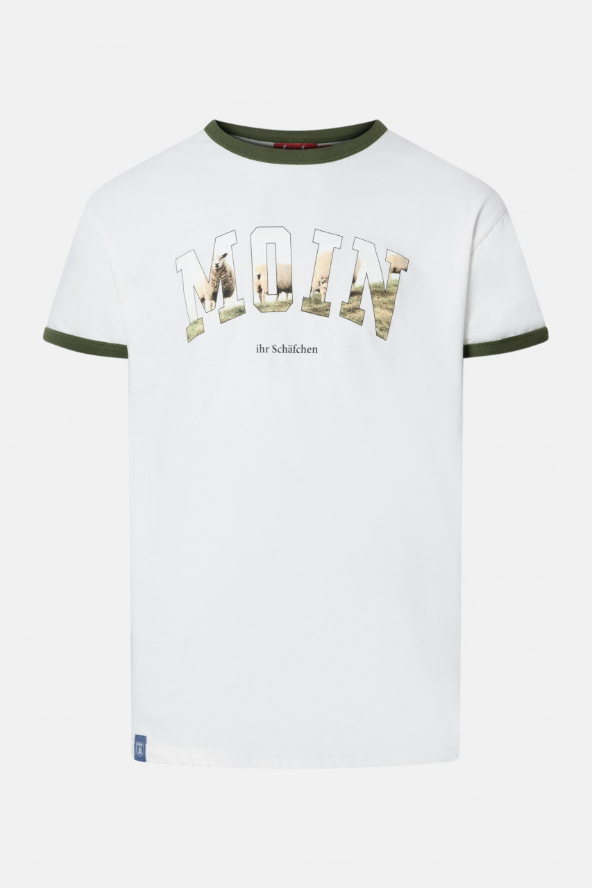 Derbe Schamoin Herren T-Shirt Weiß Off White