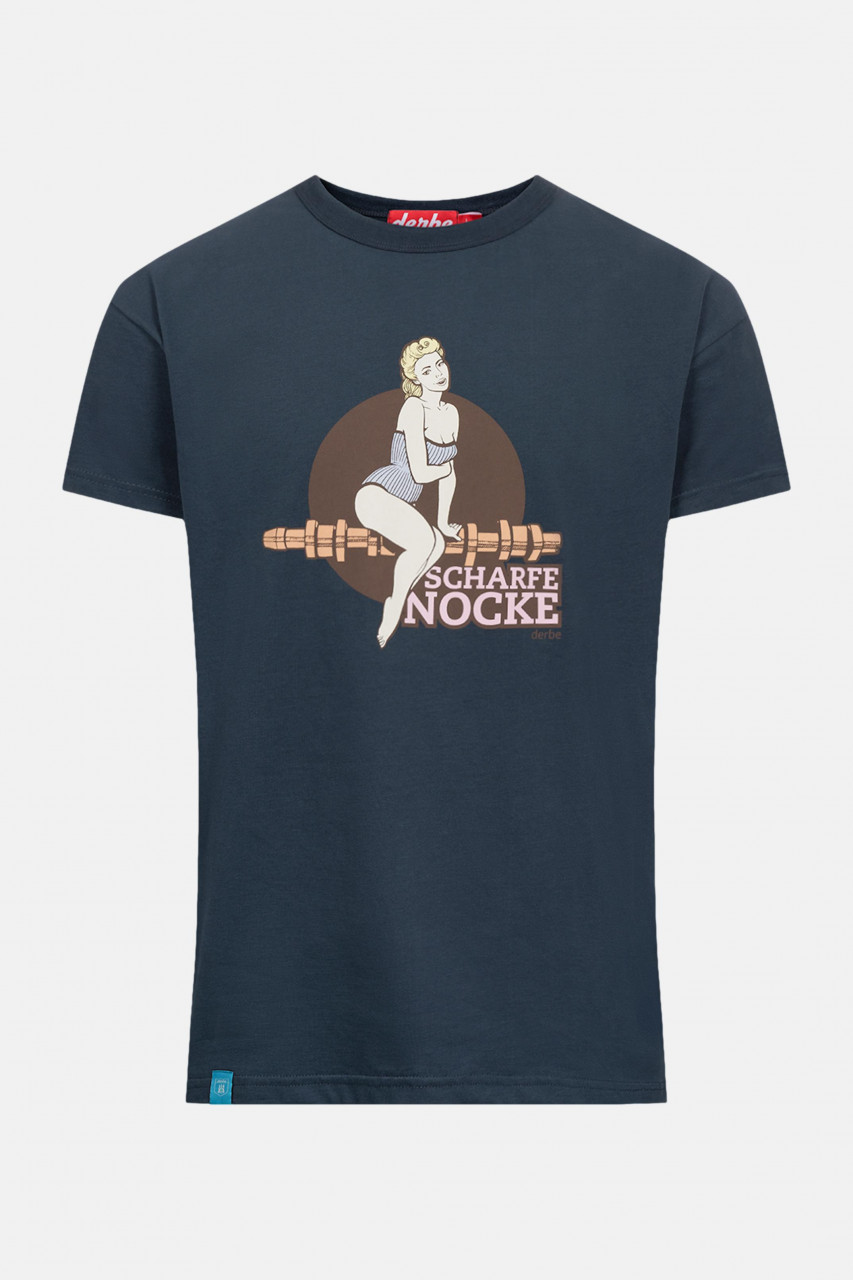 Derbe Scharfe Nocke Herren T-Shirt Navy Dunkelblau