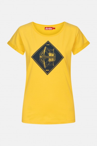 Derbe Schipp Damen T-Shirt Gelb Schiff Derbe Schipp Damen T-Shirt Gelb Schiff