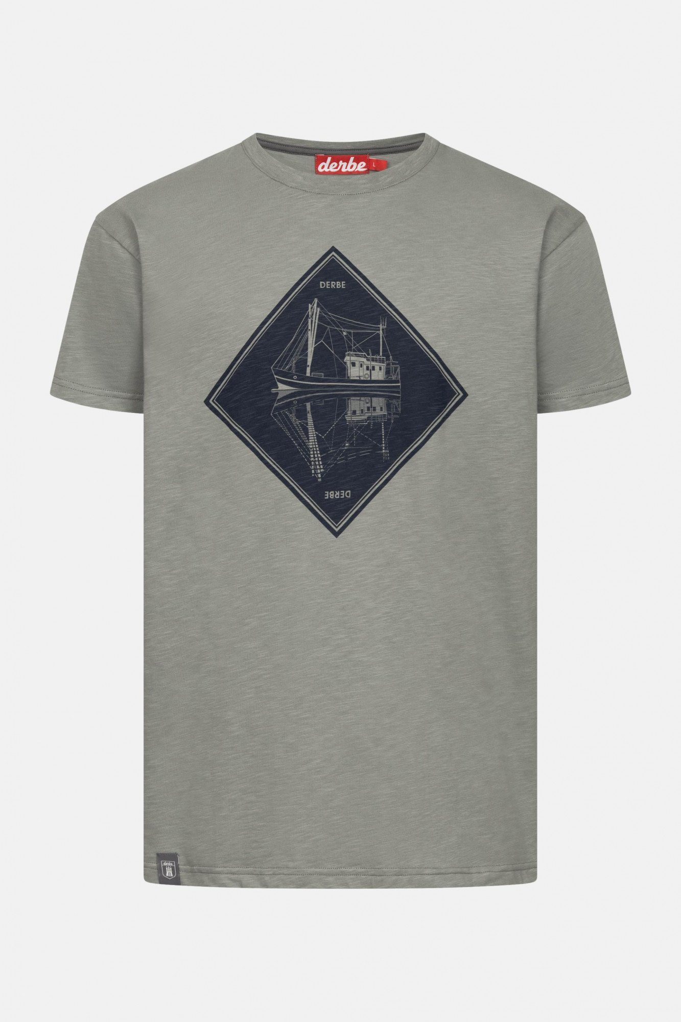 Derbe T-Shirt Schipp Herren Grau GOTS Organic