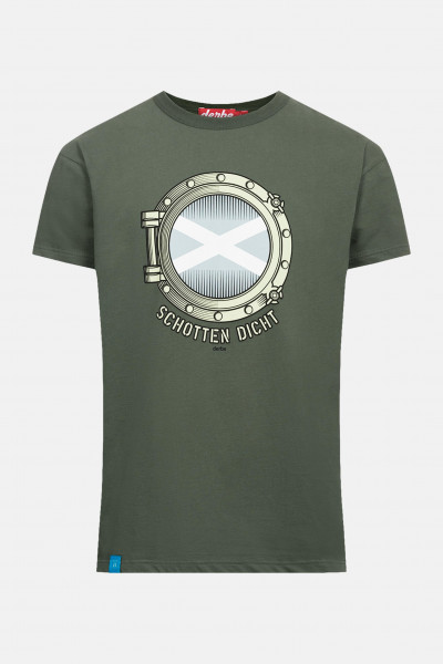 Derbe Schotten dicht Herren T-Shirt Oliv Derbe Schotten dicht Herren T-Shirt Oliv