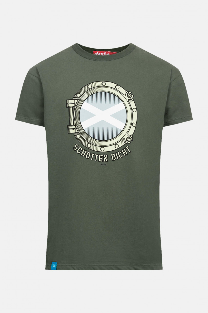 Derbe Schotten dicht Herren T-Shirt Oliv
