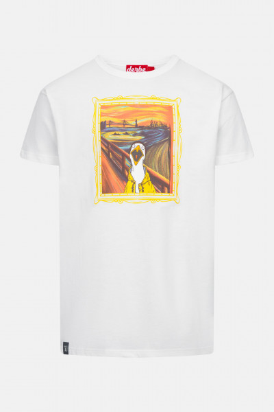 Derbe T-Shirt Schreimöwe Herren Weiß GOTS Organic