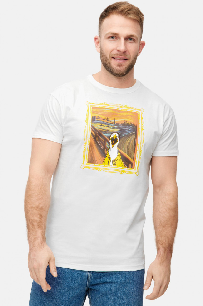 Derbe T-Shirt Schreimöwe Herren Weiß GOTS Organic