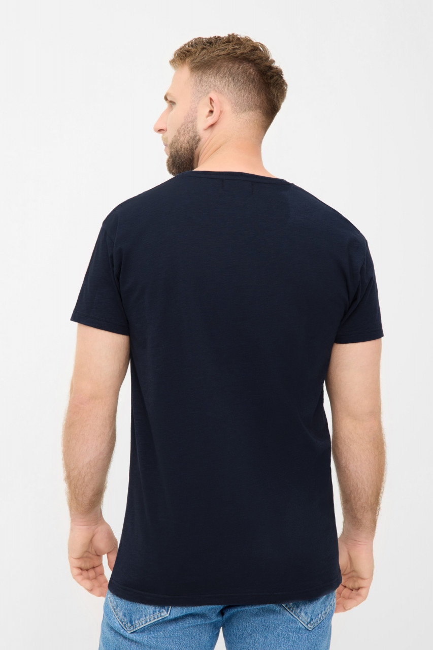 Derbe T-Shirt Schreimöwe Pocket Herren Blau GOTS Organic