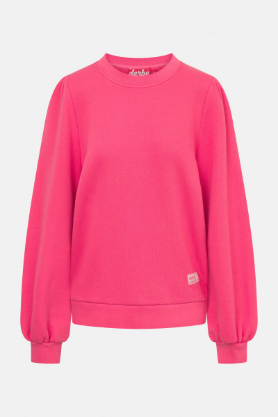 Derbe Sweatshirt Schwer Zu Kriegen Damen Pink Crewneck GOTS