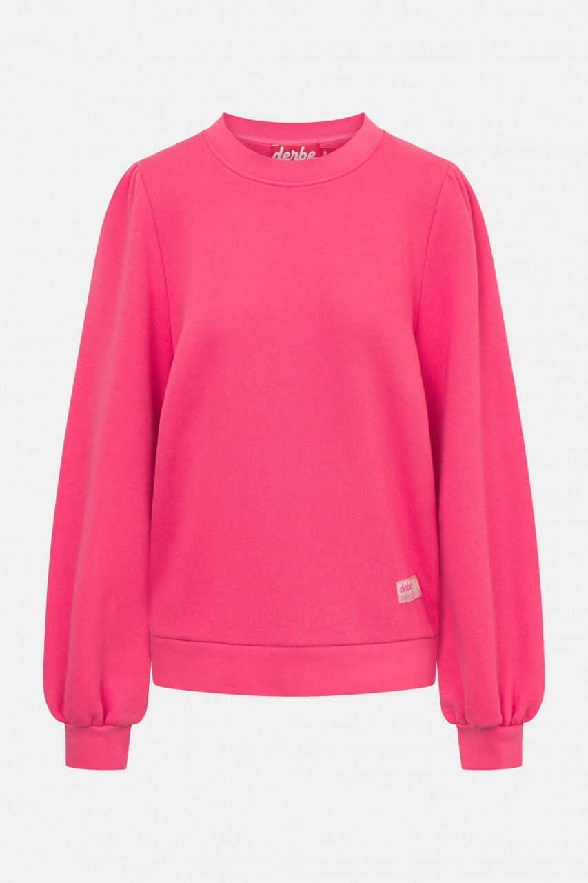 Derbe Sweatshirt Schwer Zu Kriegen Damen Pink Crewneck GOTS