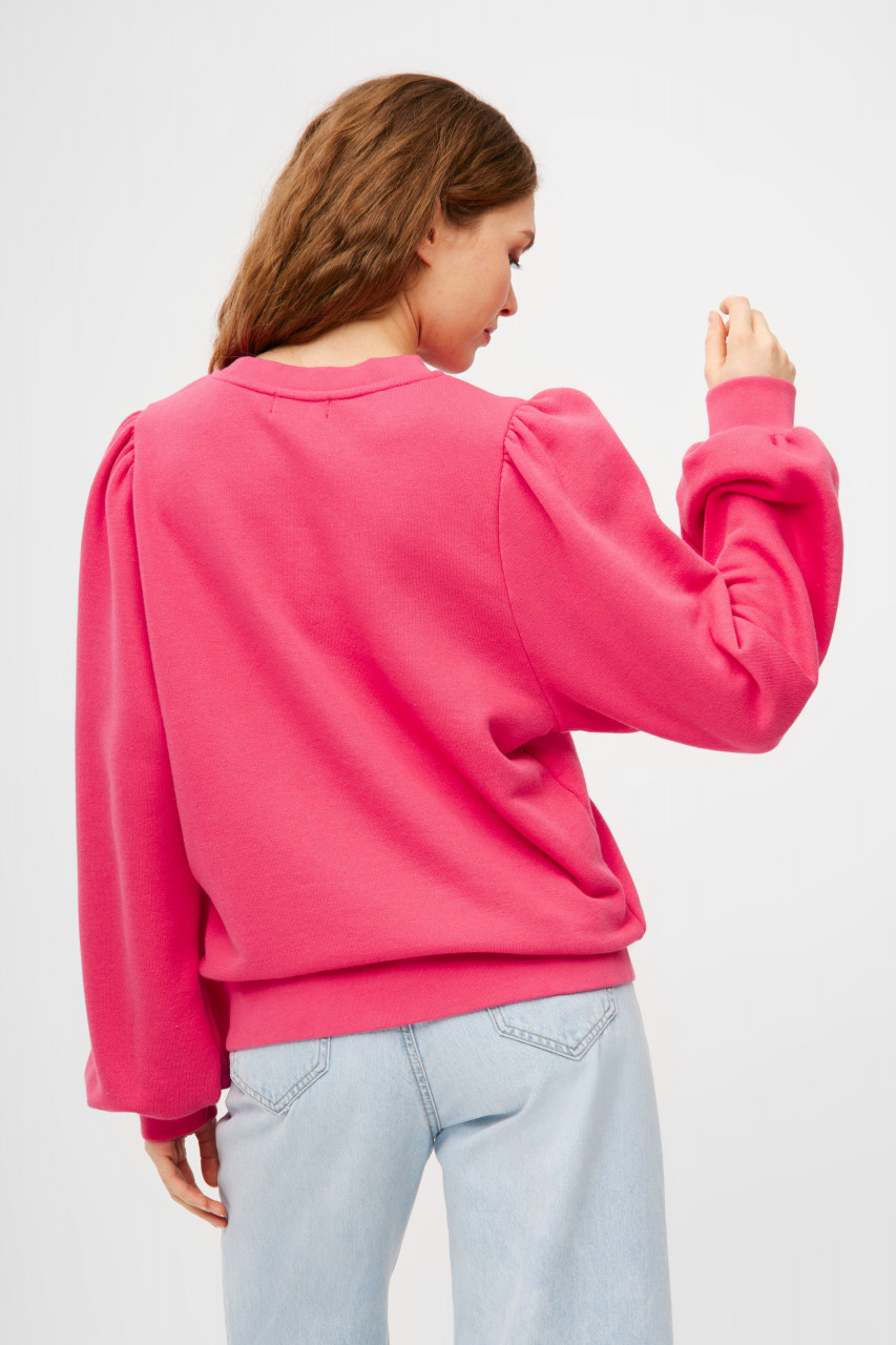 Derbe Sweatshirt Schwer Zu Kriegen Damen Pink Crewneck GOTS