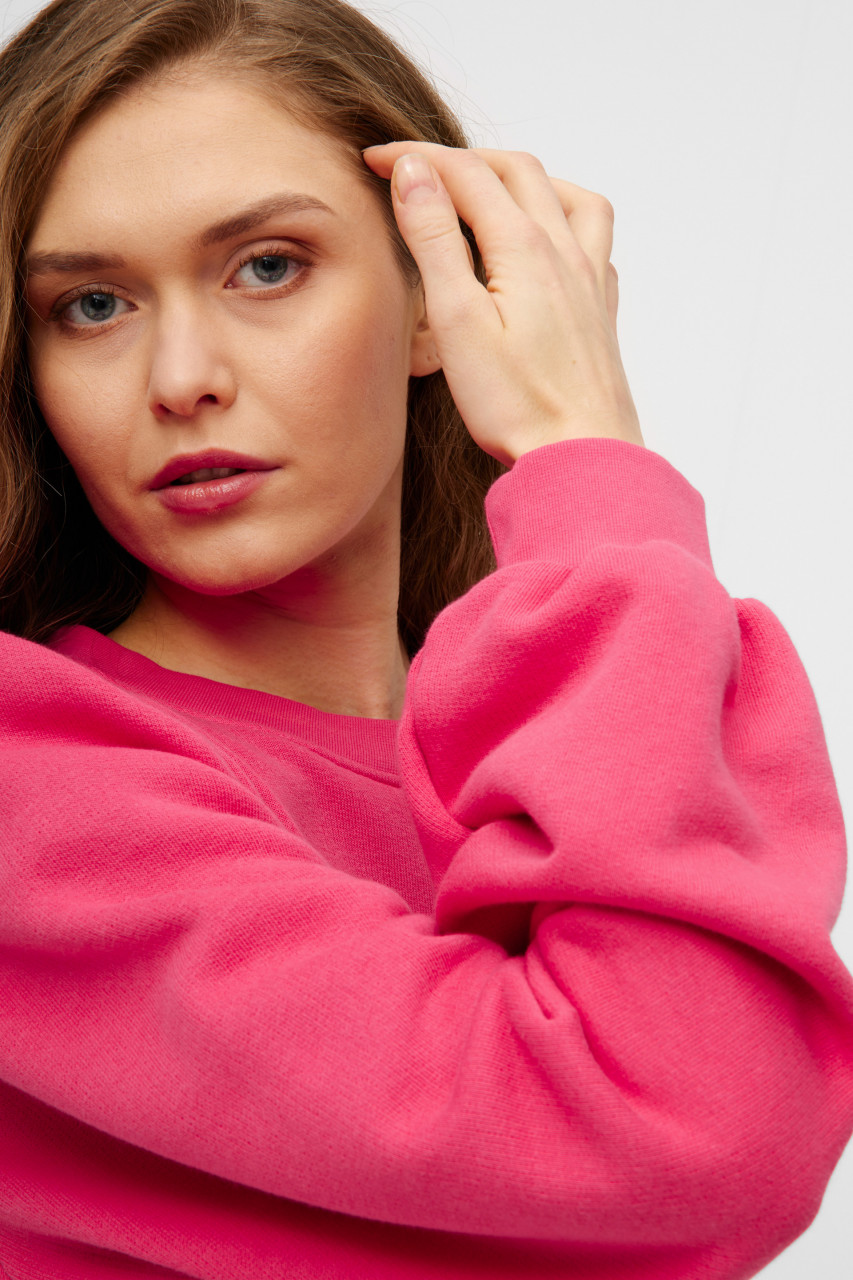 Derbe Sweatshirt Schwer Zu Kriegen Damen Pink Crewneck GOTS