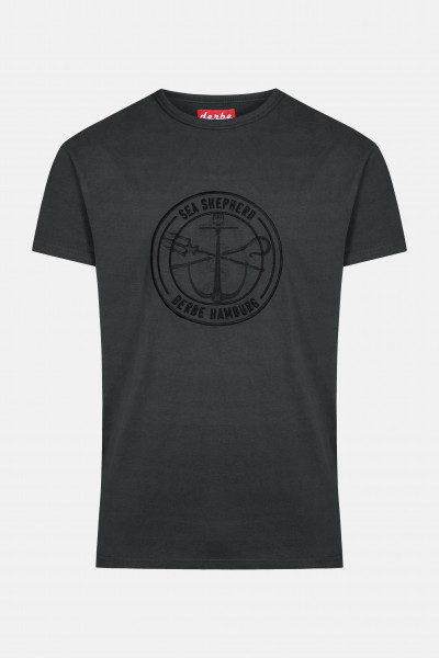 Derbe Barsch Mono Sea Shepherd Gots Organic Herren Shirt Schwarz Derbe Barsch Mono Sea Shepherd Gots Organic Herren Shirt Schwarz