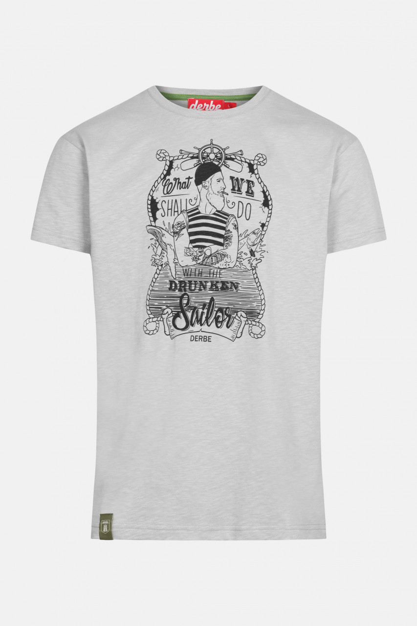 Derbe Seemann Herren T-Shirt Grey Grau
