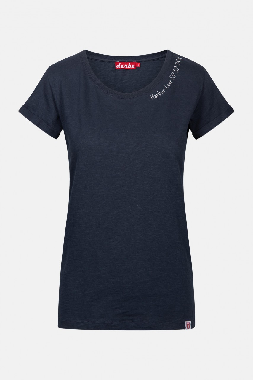Derbe Sign Damen T-Shirt Navy Dunkelblau Koordinaten