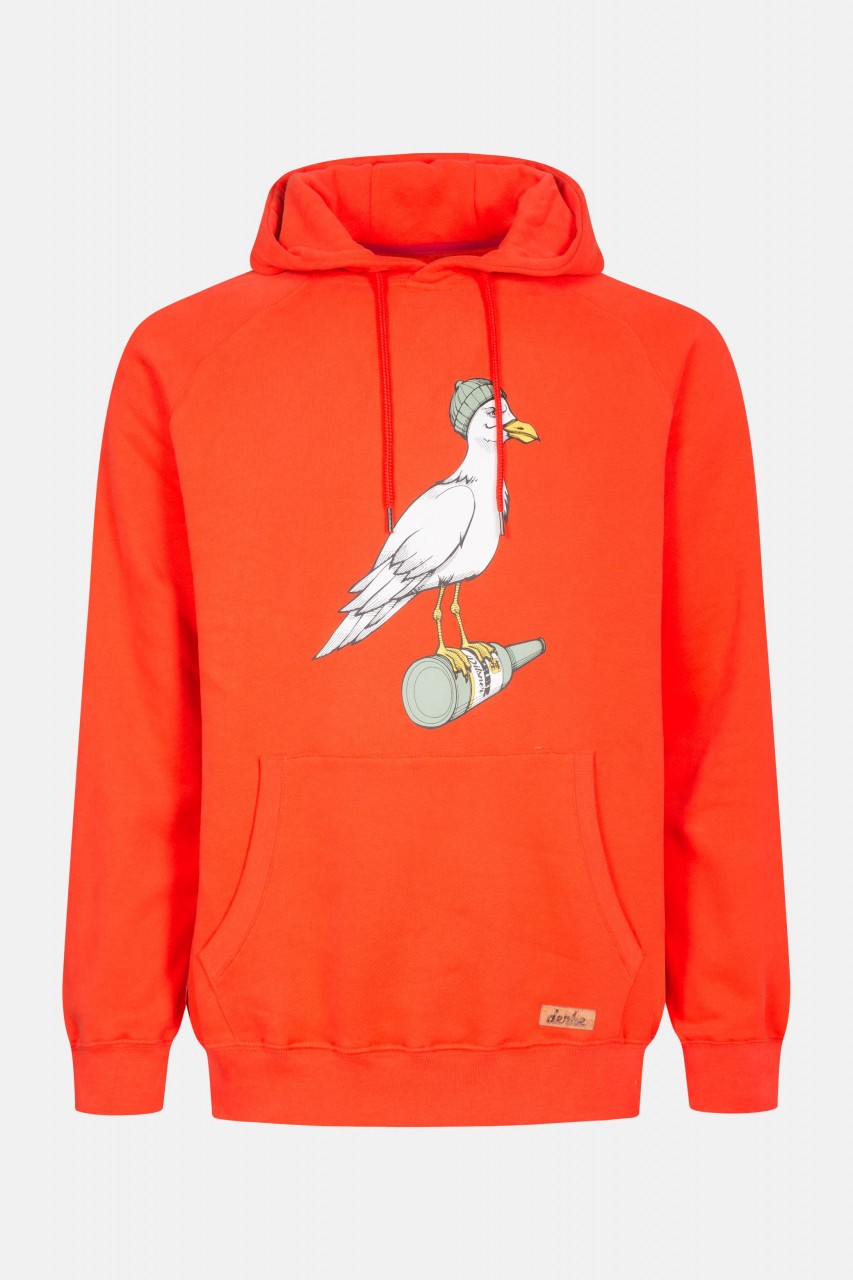 Derbe Storm Seagull Cherry Tomato Herren Kapuzenpullover Rot Orange Möwe