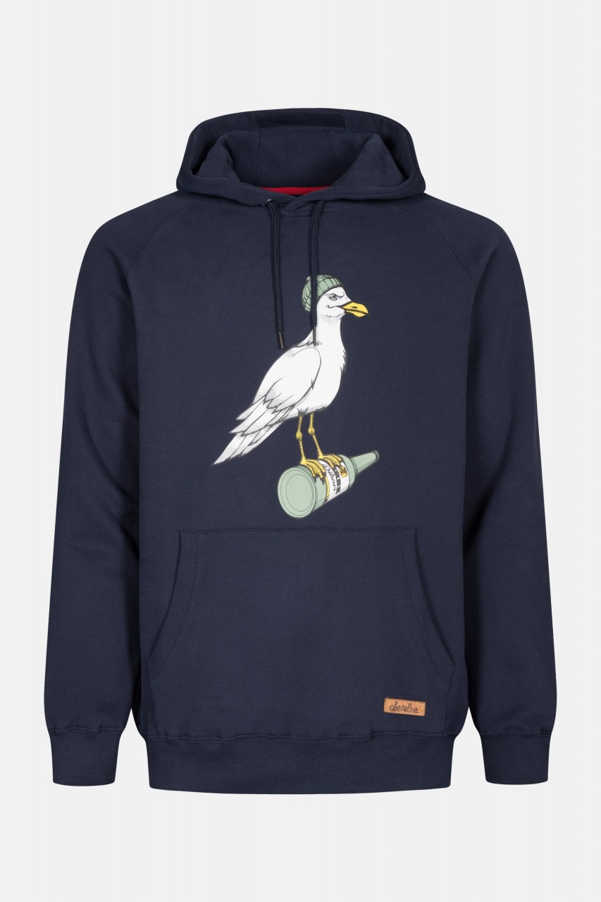 Derbe Storm Seagull Navy Herren Kapuzenpullover Dunkelblau Möwe