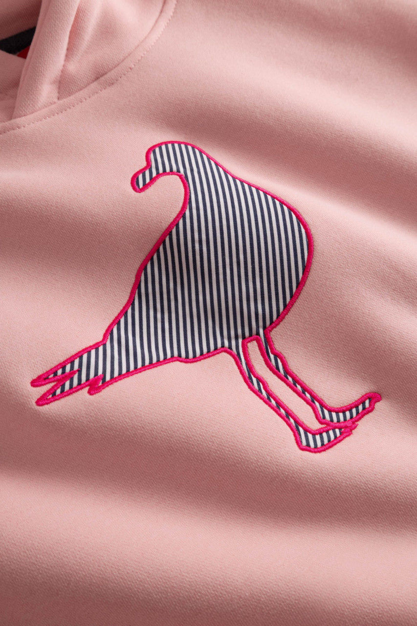 Derbe Hoodie Streifenmöwe Rosa Kapuzenpullover GOTS