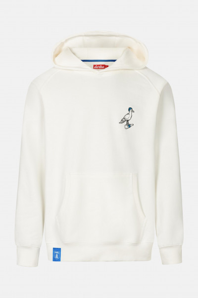 Derbe Sturmmöwe Embroidery Herren Hoody Off White Weiß Derbe Sturmmöwe Embroidery Herren Hoody Off White Weiß