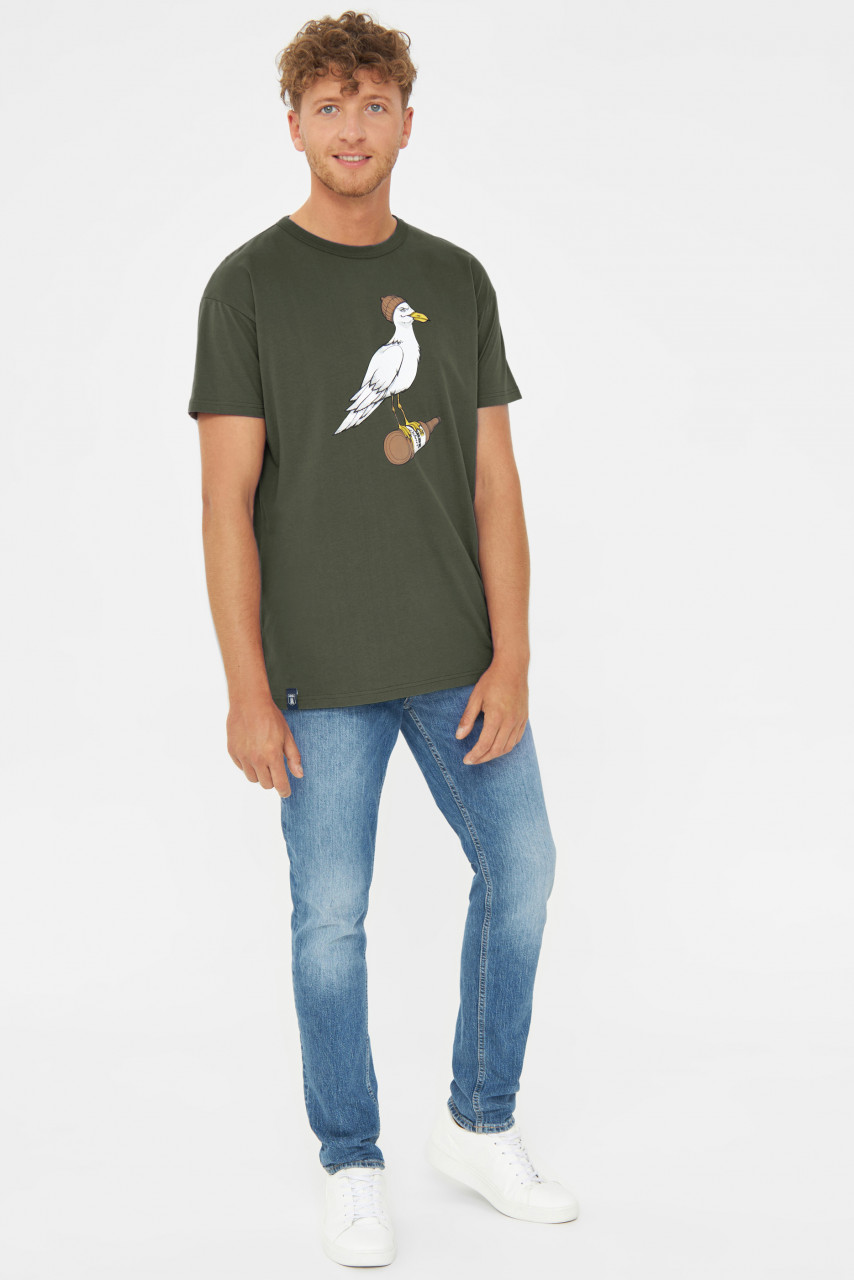 Derbe T-Shirt Sturmmöwe Herren Dunkelgrün