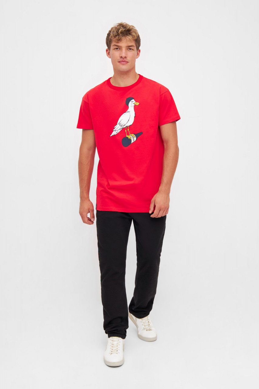 Derbe T-Shirt Sturmmöwe Herren Rot