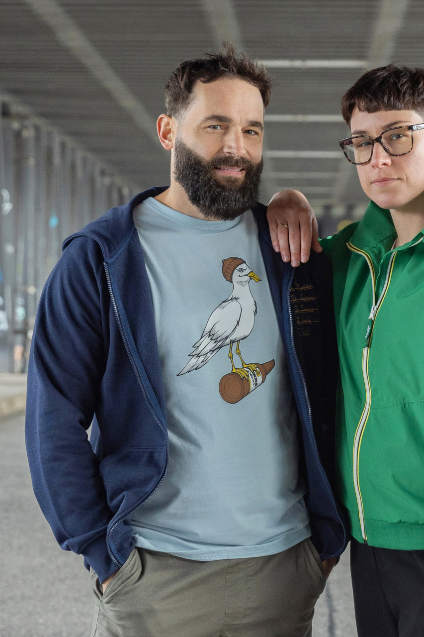 Derbe T-Shirt Sturmmöwe Herren Hellblau