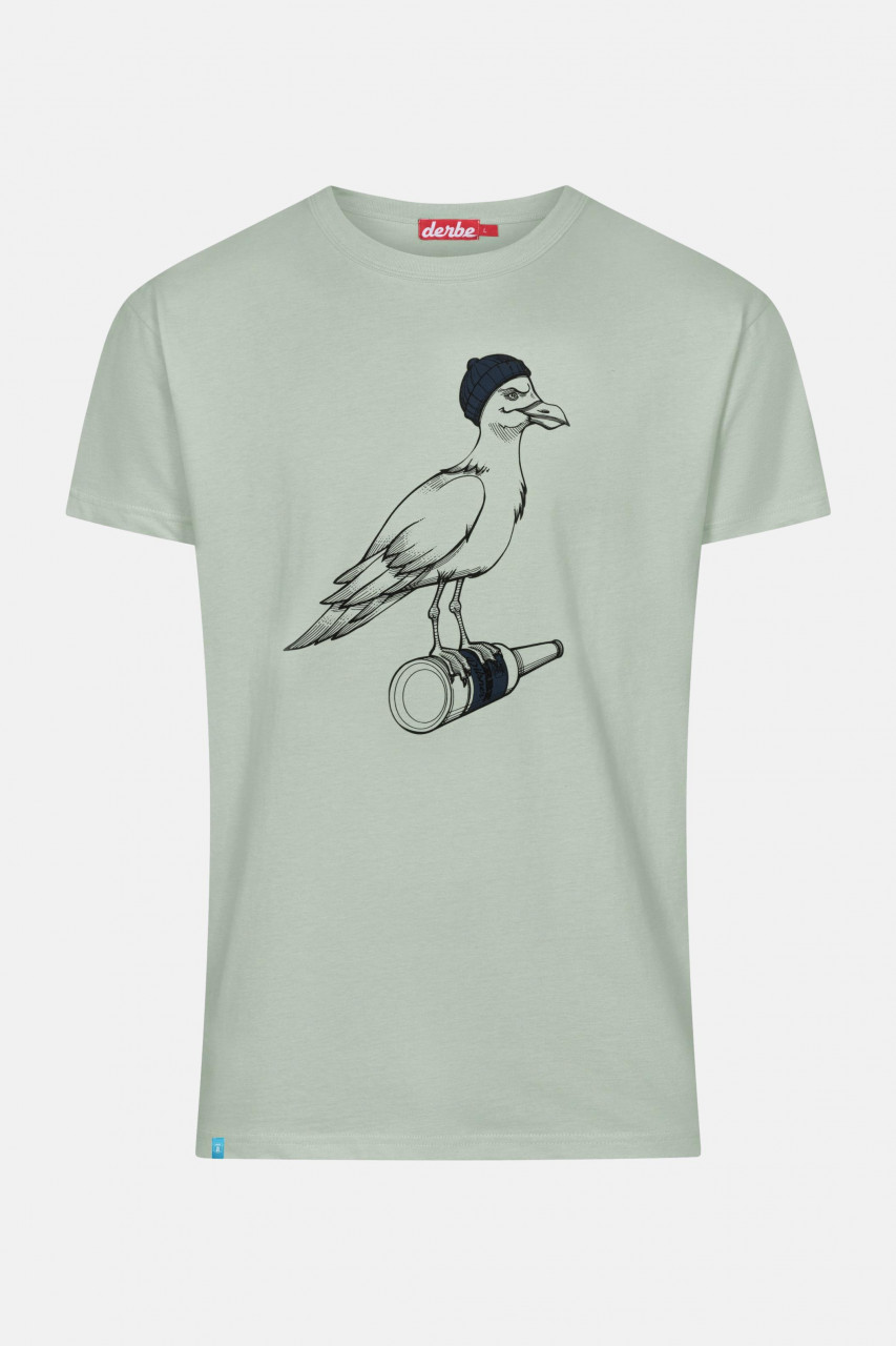 Derbe Sturmmöwe Mono Big Herren T-Shirt Slit Green Hellgrün