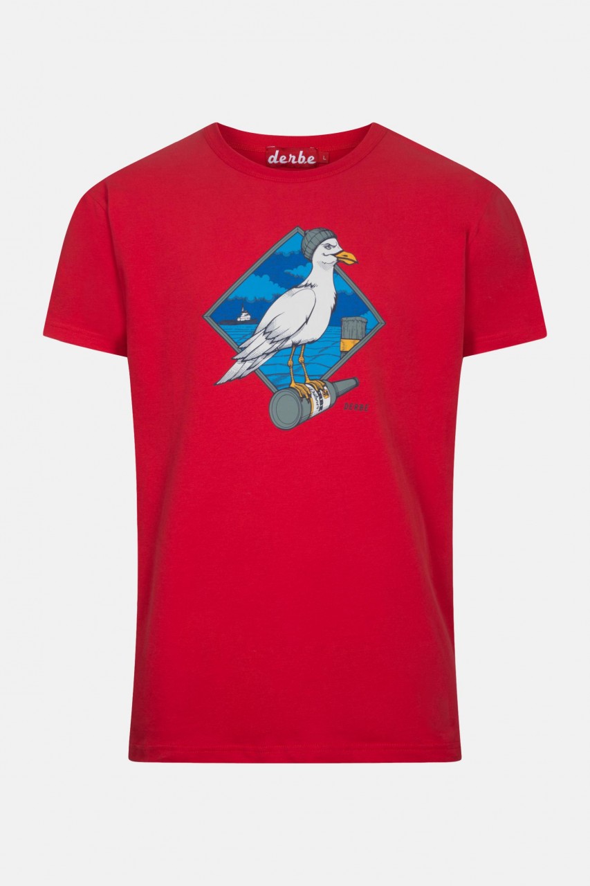 Derbe Sturmmöwe Rot Herren T-Shirt
