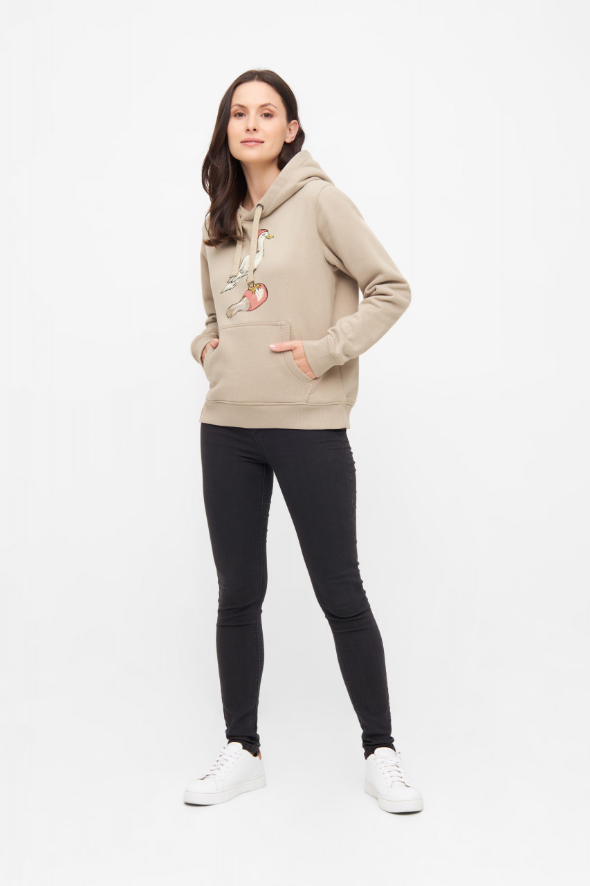 Derbe Hoodie Sturmmöwin Damen Cobblestone Beige Kapuzenpullover