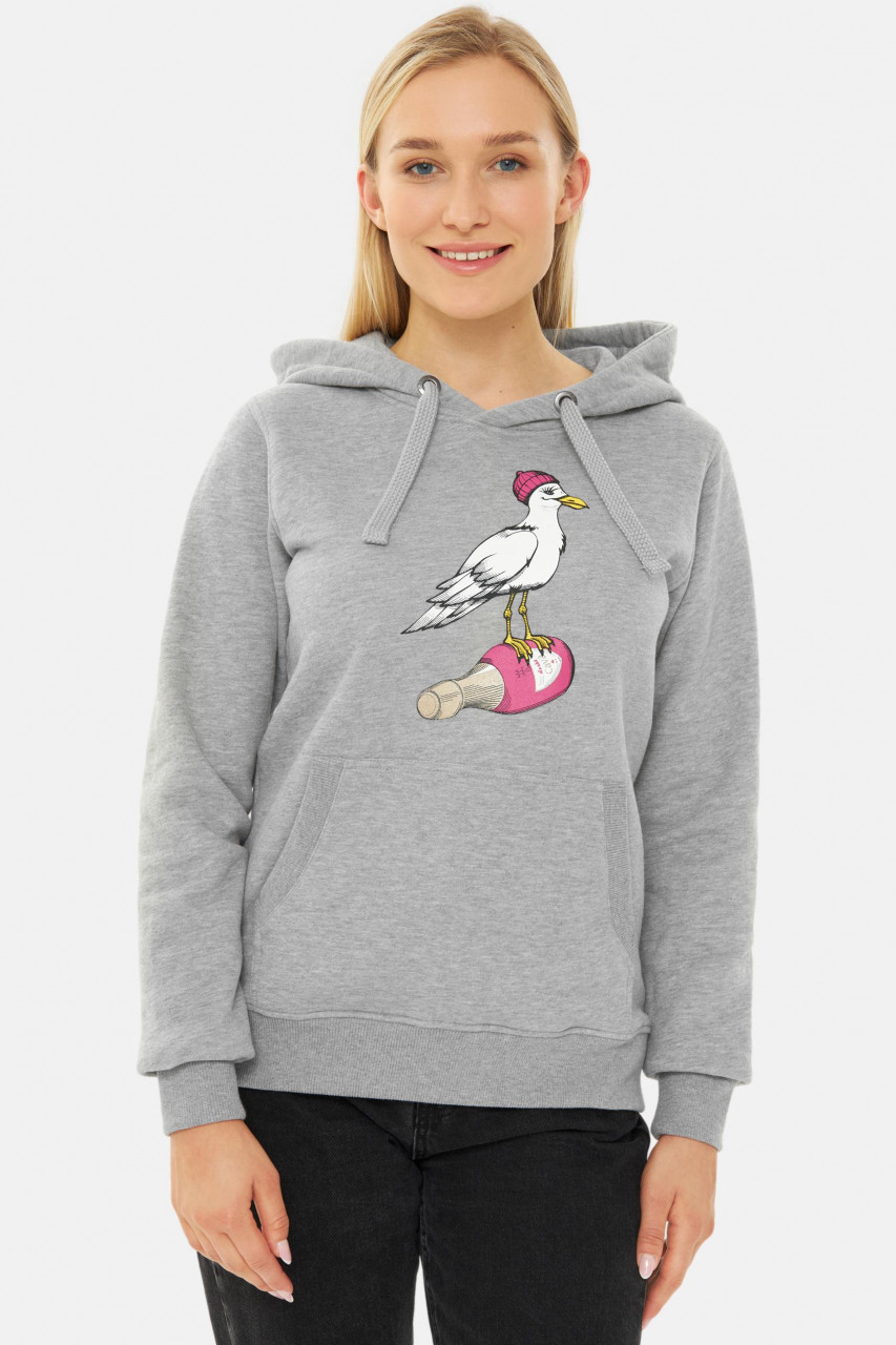 Derbe Hoodie Sturmmöwin Damen Grau