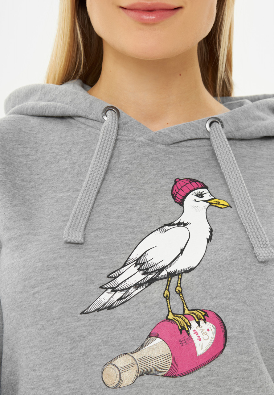 Derbe Hoodie Sturmmöwin Damen Grau